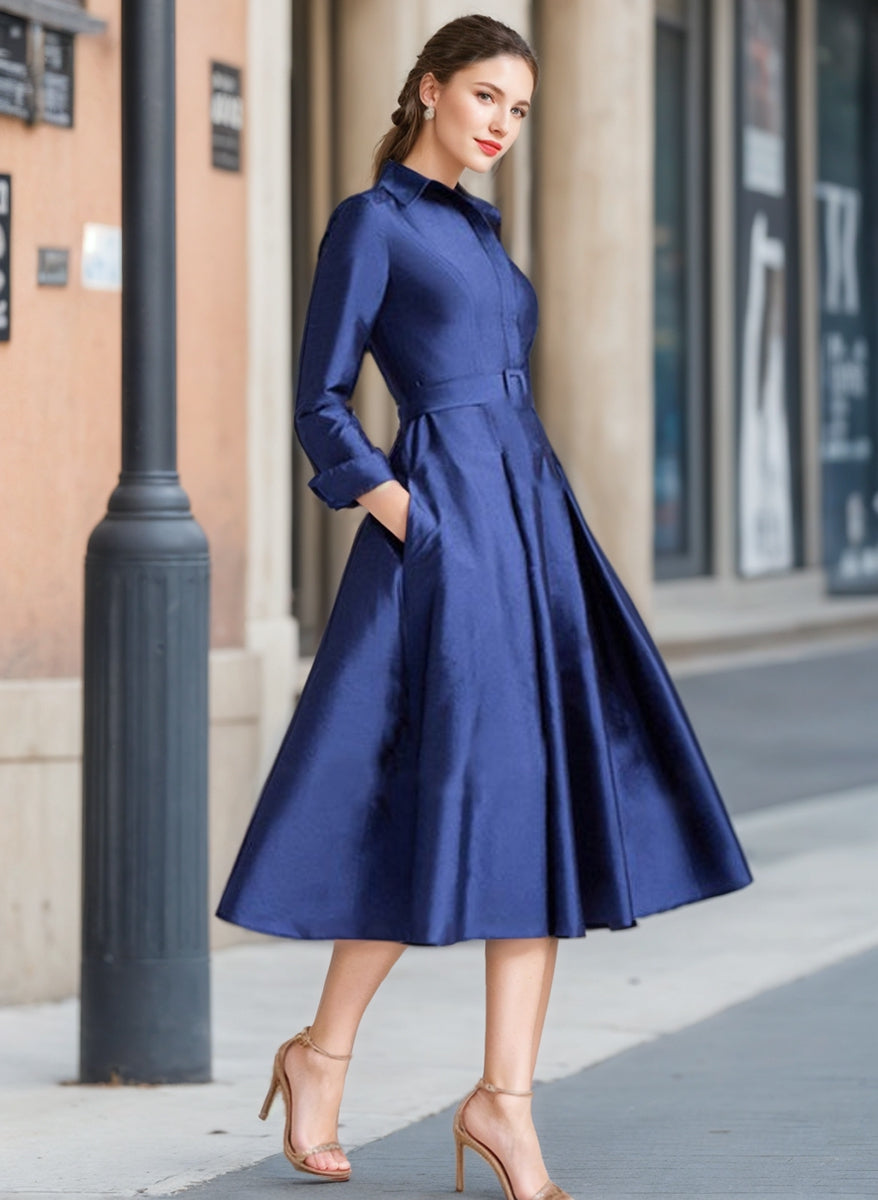 A-Line/Princess V-Neck Long Lantern Sleeves Floor Length Sequined Mother of the Bride Dresses main image 0