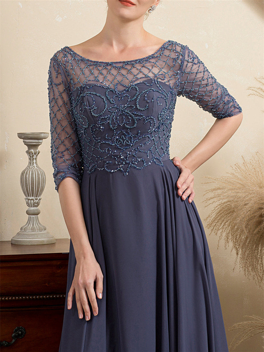 A-Line/Princess Scoop Short Sleeves Floor-Length Plus Size Bridesmaid Dresses with Ruffles & Ruched