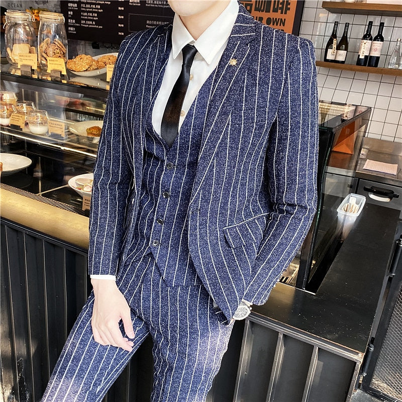 Men's Jacquard 3 Pieces Single Breasted One-Button Shawl Lapel Party Prom Suits main image 1
