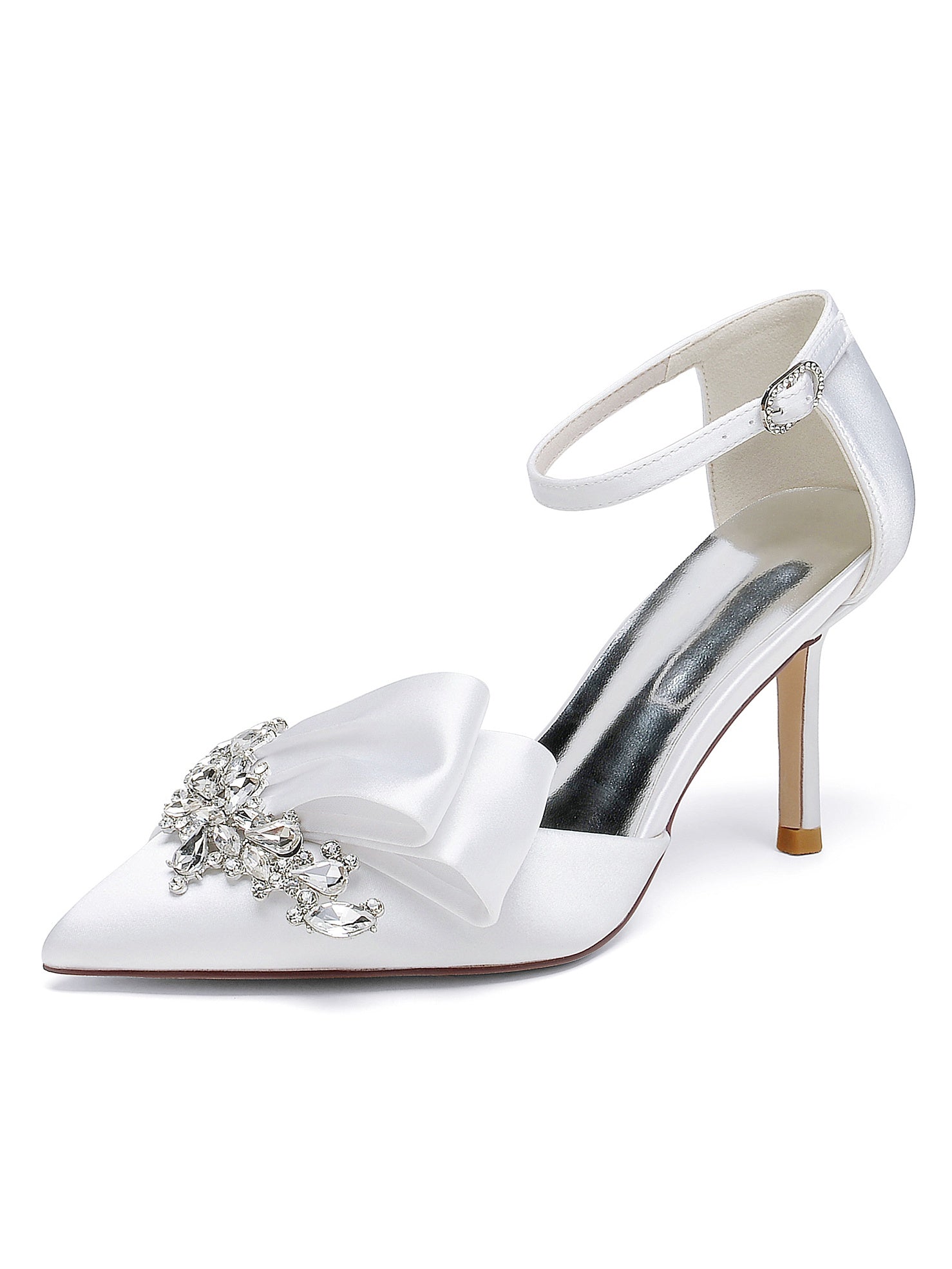 Women's Wedding Shoes Applique Mid Heel Pointed Toe Bridesmaid Shoes main image 0