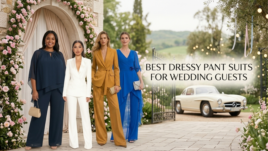BEST DRESSY PANT SUITS FOR WEDDING GUESTS