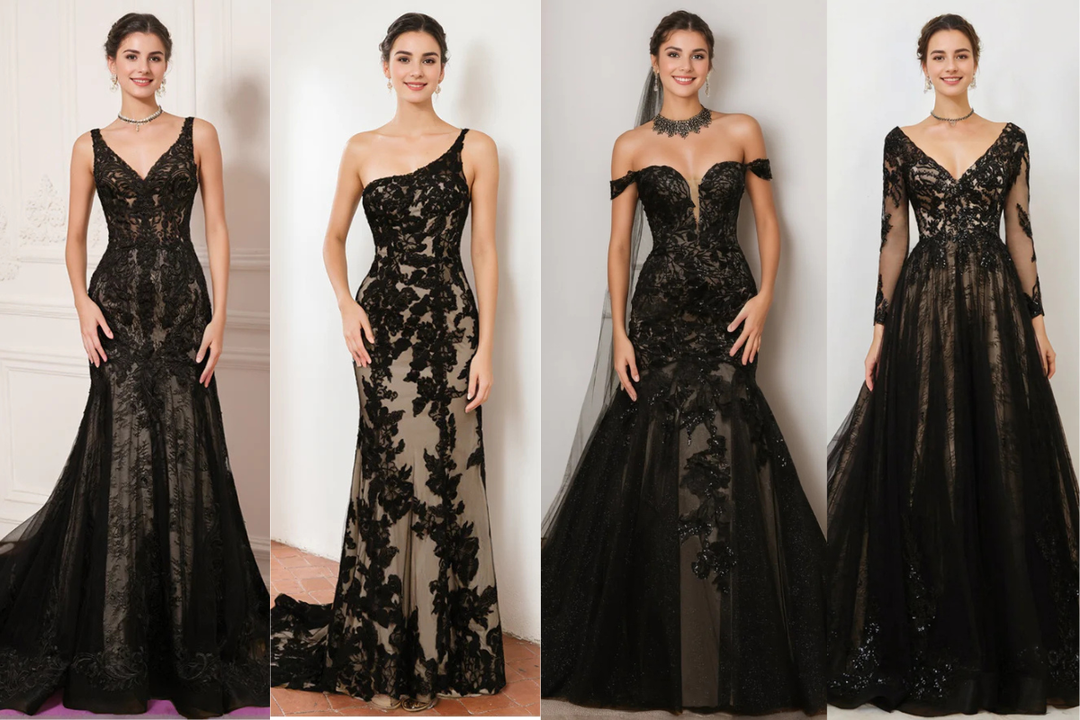 Black wedding dresses