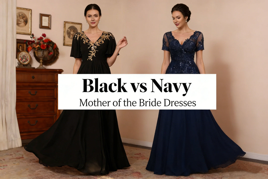 Black vs Navy Mother of the Bride Dresses