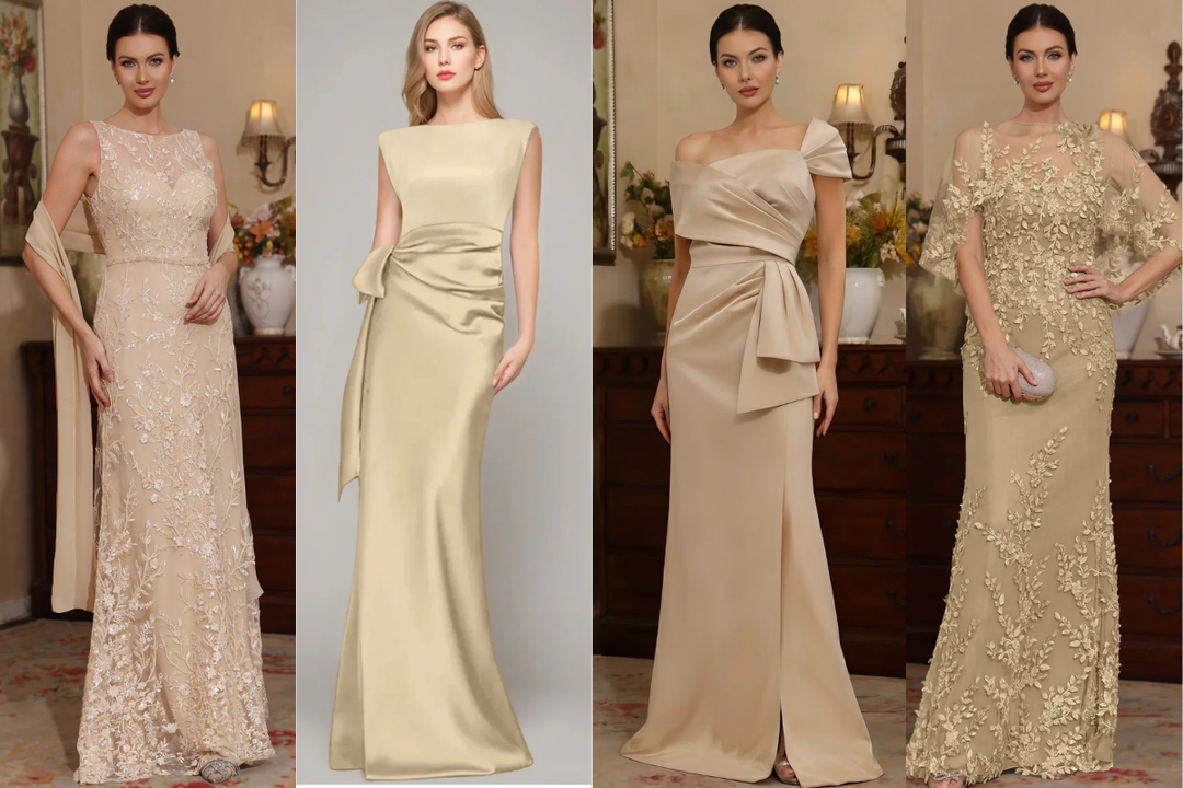 champagne mother of the bride dress