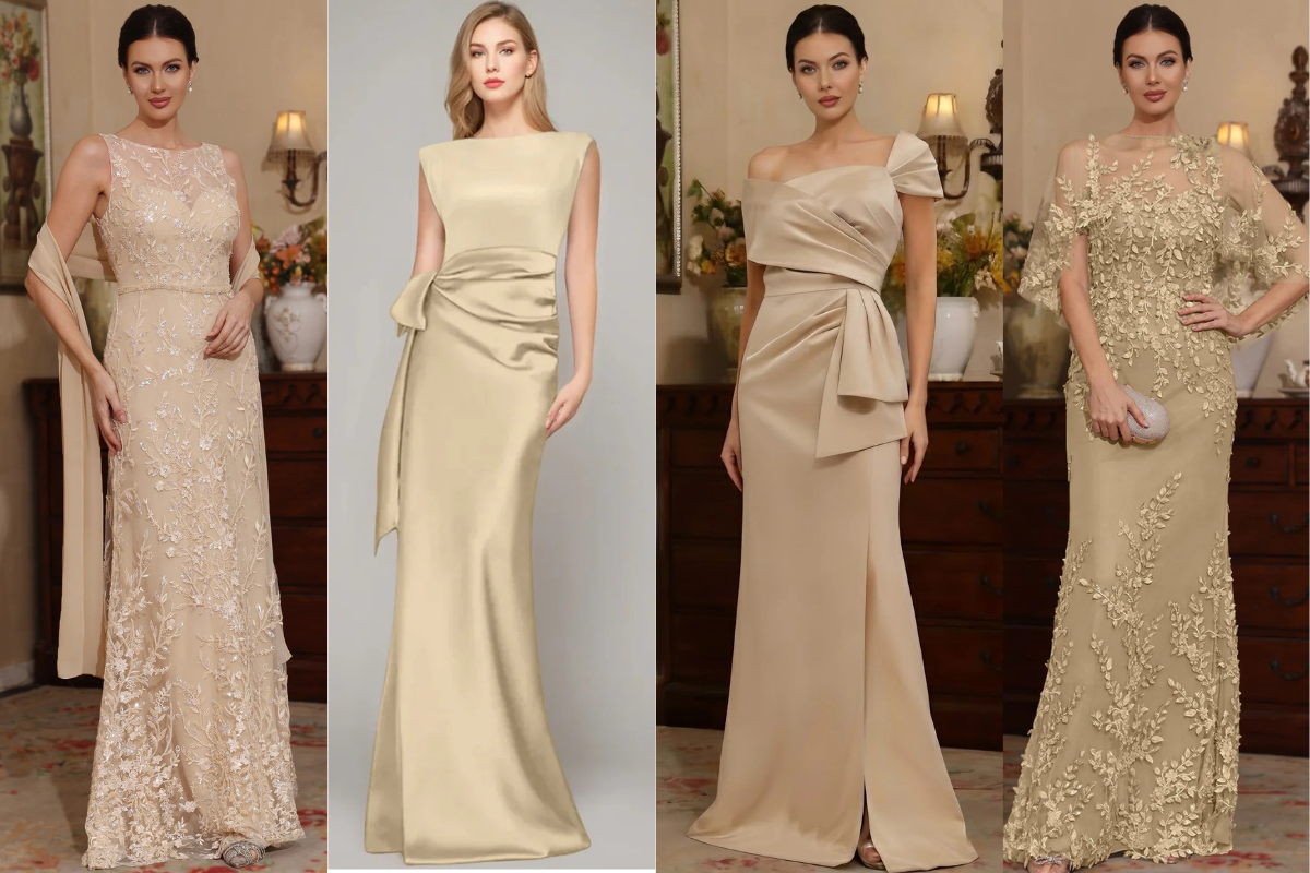 Champagne Mother of the Bride Dress vs Gold: Which Is Better? - Mondressy
