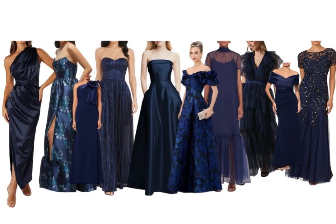 How to Accessorize a Navy Blue Dress for a Wedding