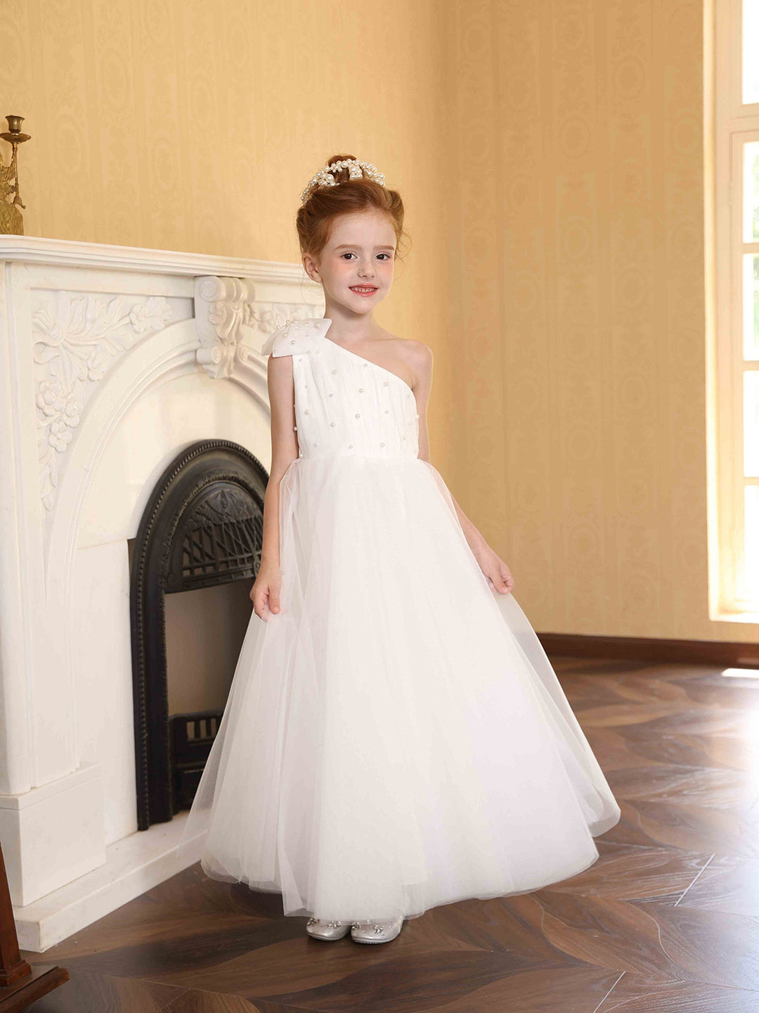 one shoulder flower girl dress One Shoulder Flower Girl Dress,flower Girl Dress Baby,satin Dress for Kids, girl Wedding Dress,birthday Toddler Dress,junior Bridesmaid Dress