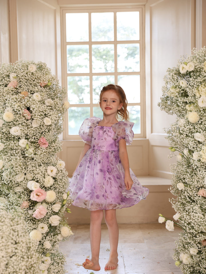 Ball-Gown Tulle Scoop Short Sleeves Short/Mini Flower Girl Dresses