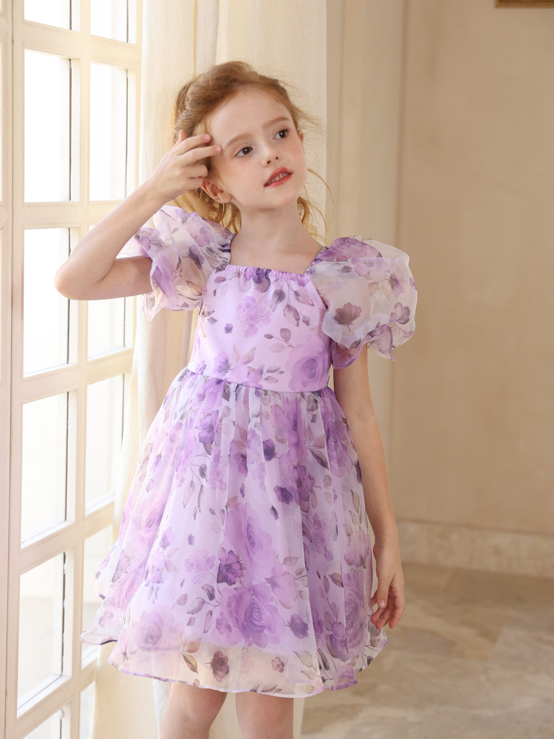 Ball-Gown Tulle Scoop Short Sleeves Short/Mini Flower Girl Dresses