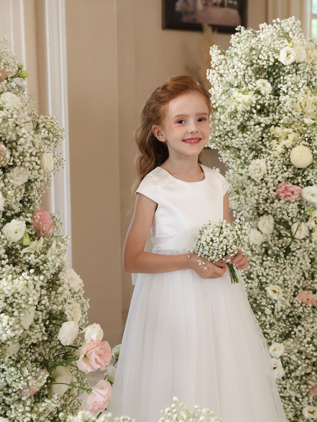 Ball-Gown Scoop Sleeveless Ankle-Length Flower Girl Dresses With Bowknot