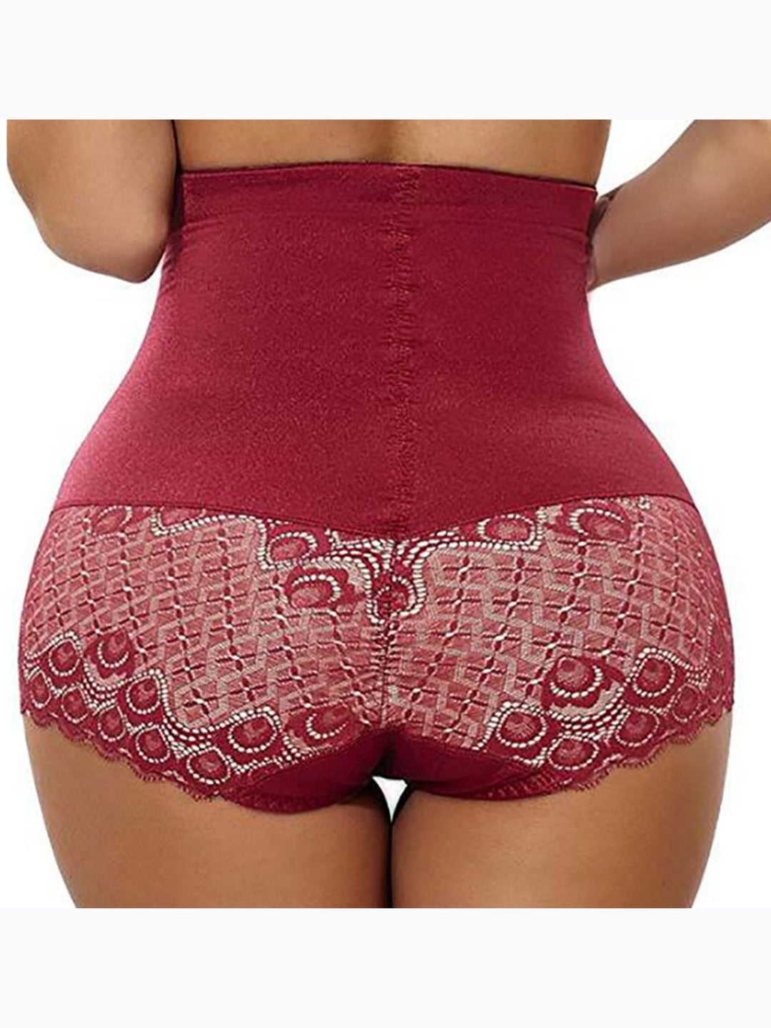 Casual Classic Elegant Lace Cotton High Waist Brief Shapewear