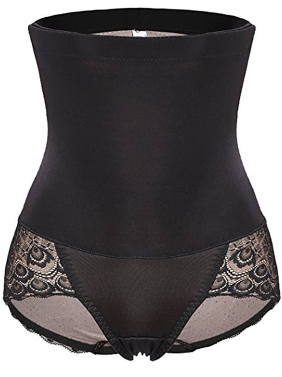 Casual Classic Elegant Lace Cotton High Waist Brief Shapewear