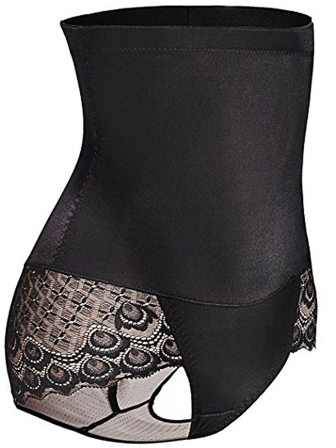 Casual Classic Elegant Lace Cotton High Waist Brief Shapewear