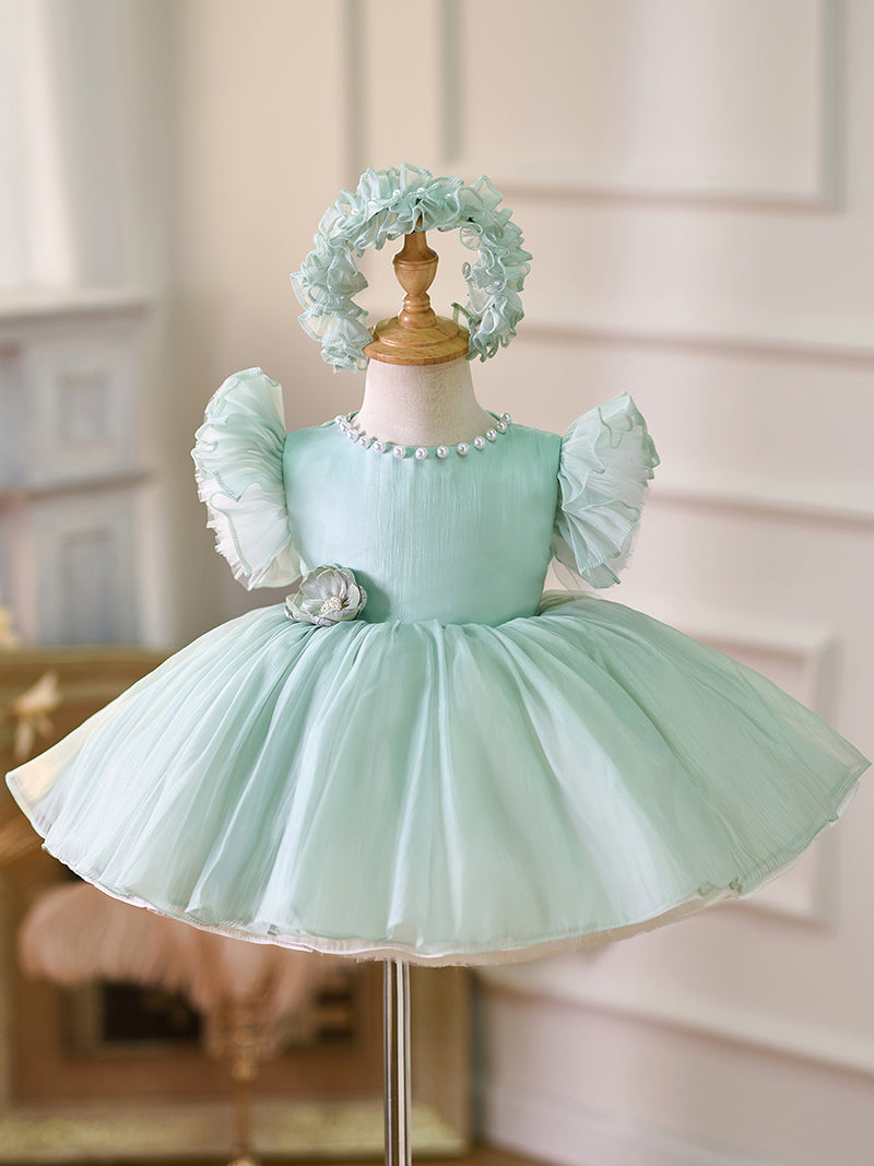 Organza Knee-length 1st Birthday Toddler Party Dress, 12M / As Picture Organza Knee-length 1st Birthday Toddler Party Dress, 12M / As Picture