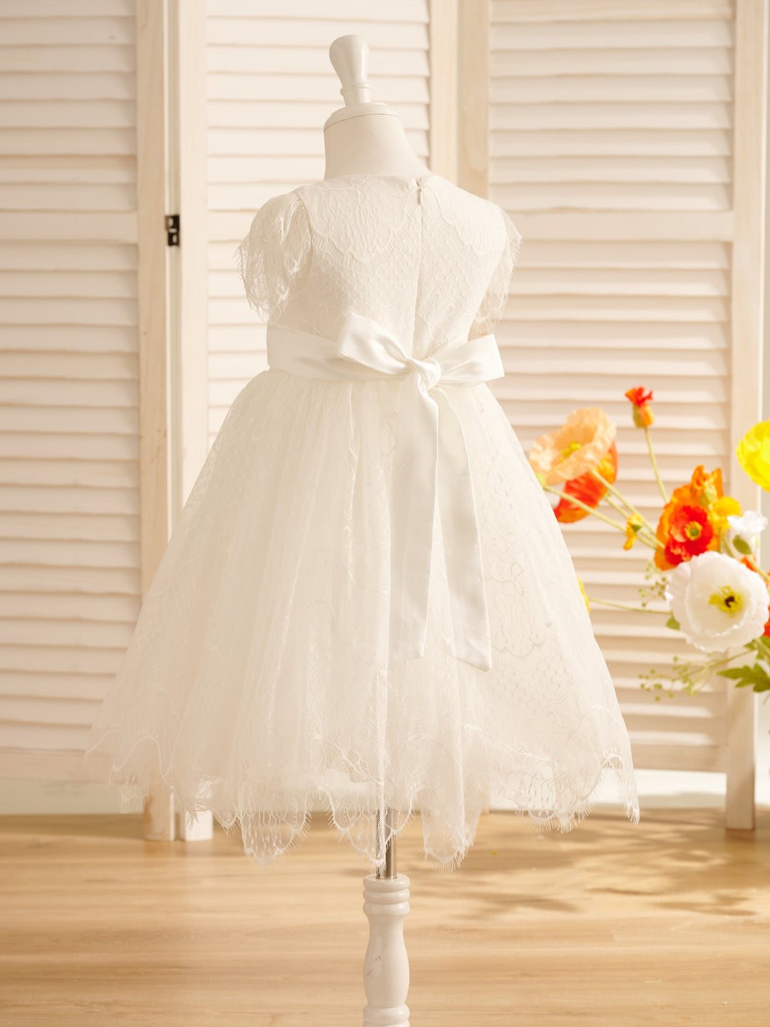 Lace Ivory First Communion Flower Girl Dress