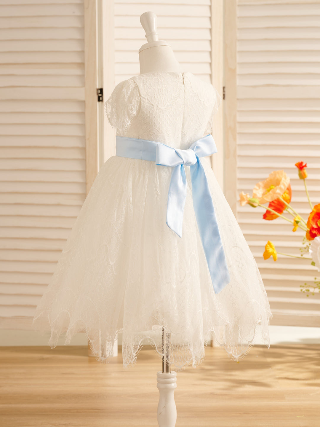 Lace Ivory First Communion Flower Girl Dress