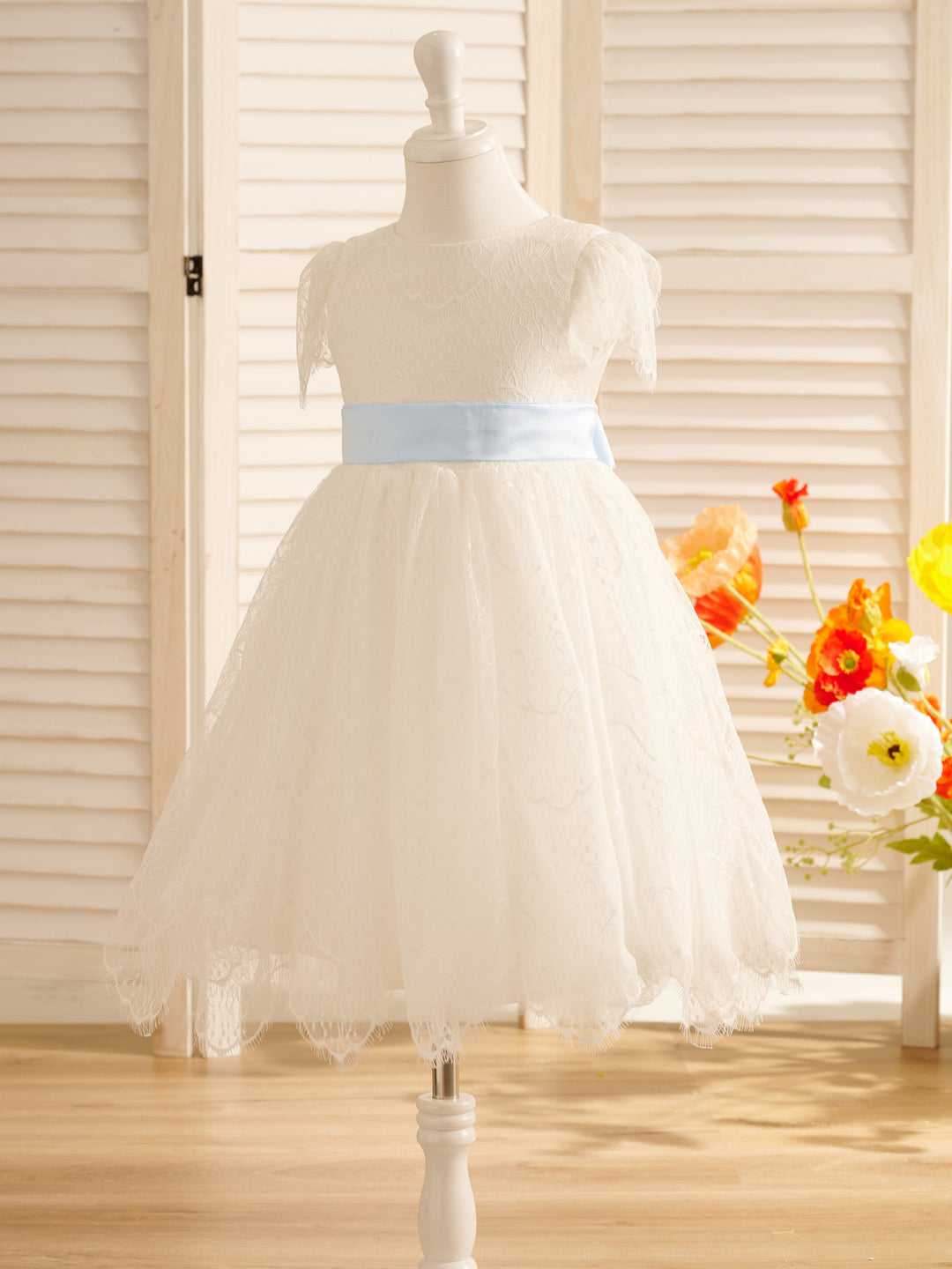 Lace Ivory First Communion Flower Girl Dress