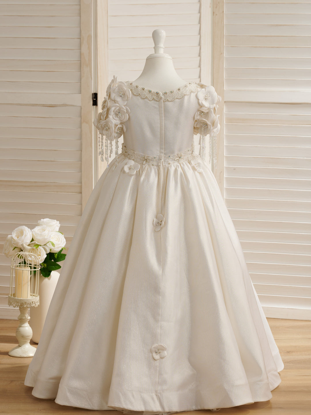 Ball-Gown/Princess Floor-length First Communion Flower Girl Dress