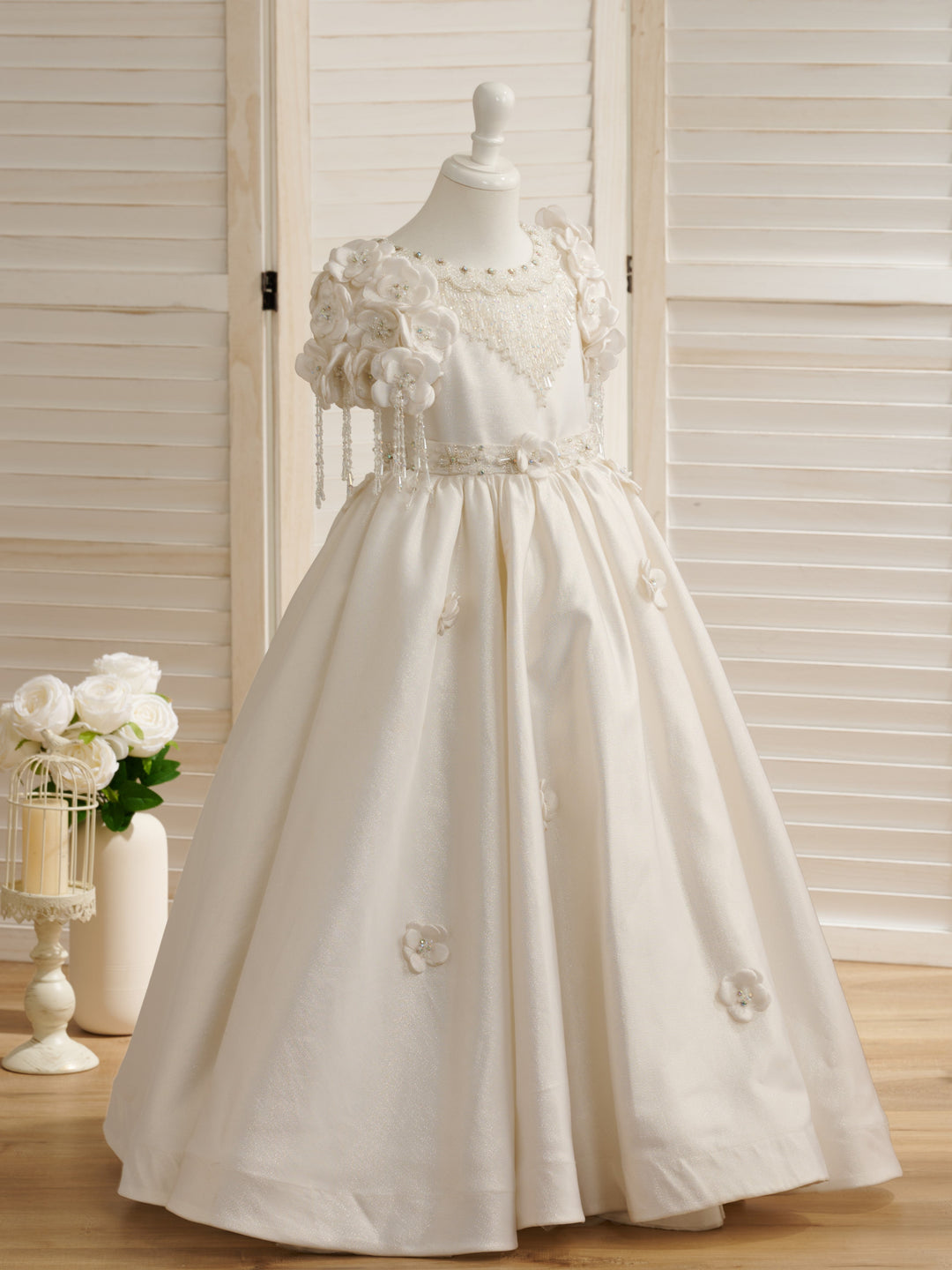 Ball-Gown/Princess Floor-length First Communion Flower Girl Dress