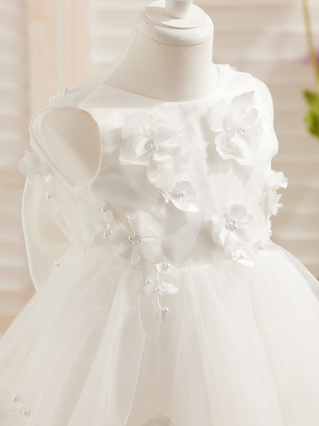 Sleeveless Tulle Knee Length Flower Girl Dress