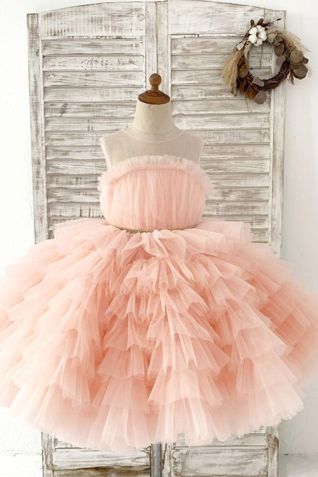 Ball-Gown/Princess Tulle Knee-length Flower Girl Dress