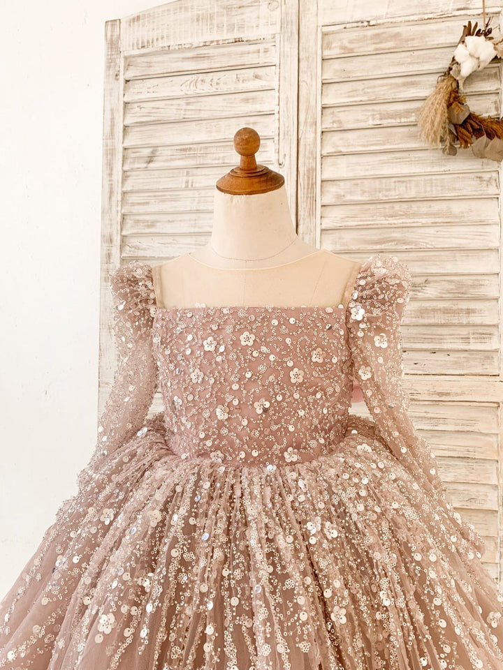 Ball-Gown/Princess Tulle Knee-length Girl Birthday Dress