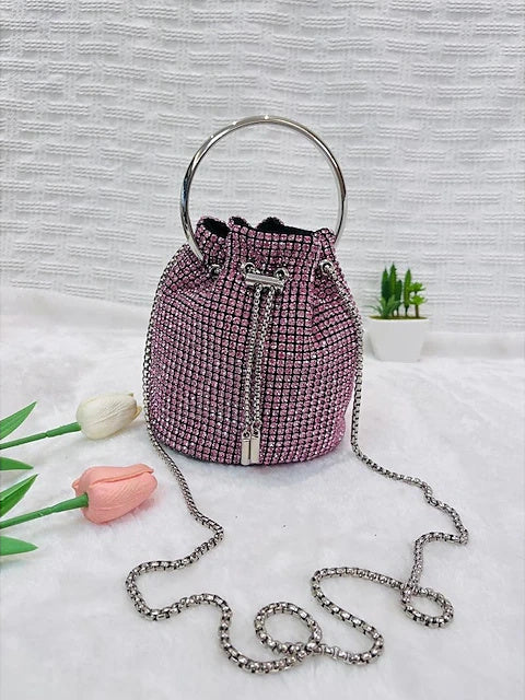 PU Leather Large Capacity Solid Color Chain Clutches & Evening Bags