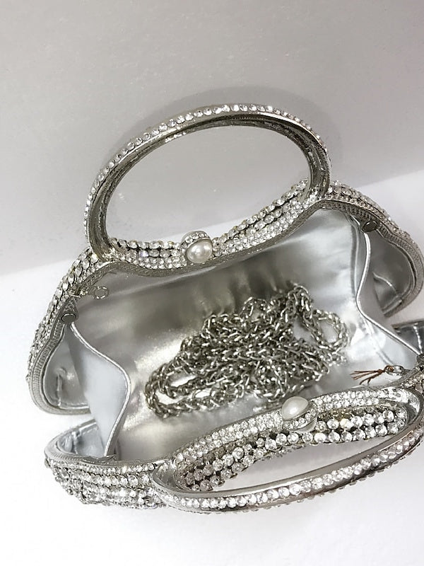 Alloy Chain Crystals Rhinestone Clutch Bags