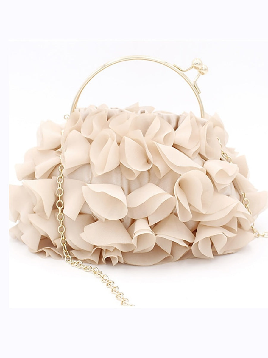 Women's Polyester Solid Color Chain Clutch Bags