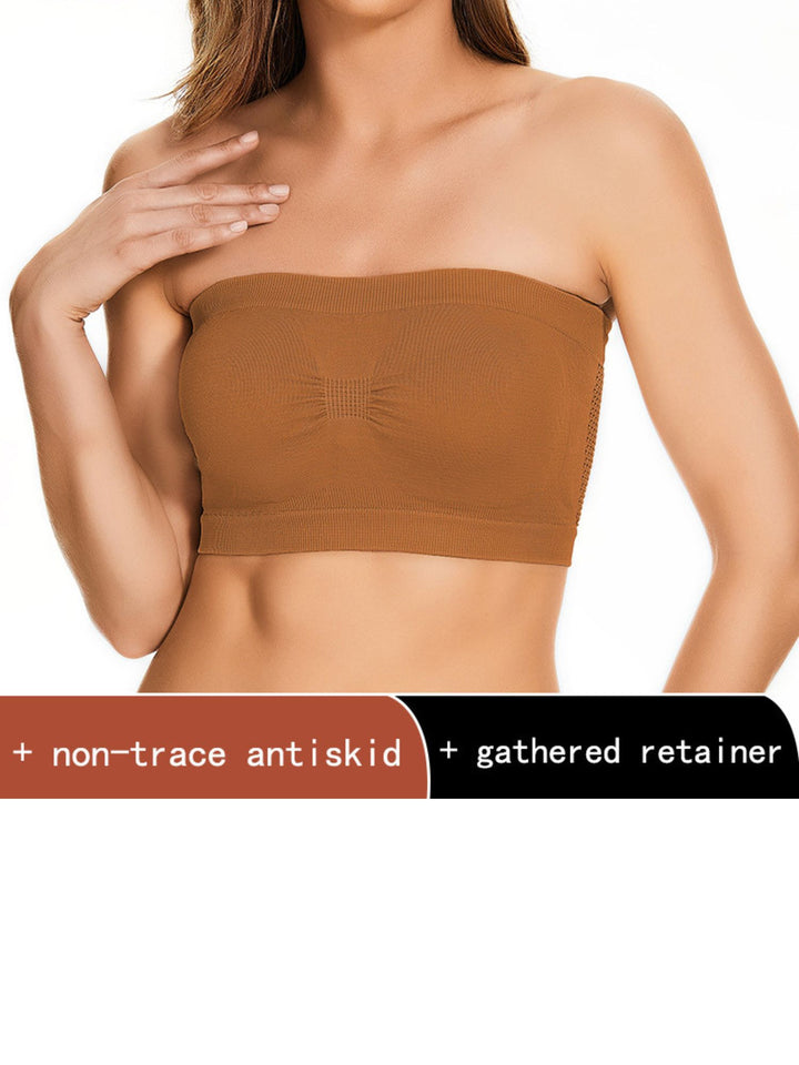 Women's Daily Breathable Solid Color Strapless Bra