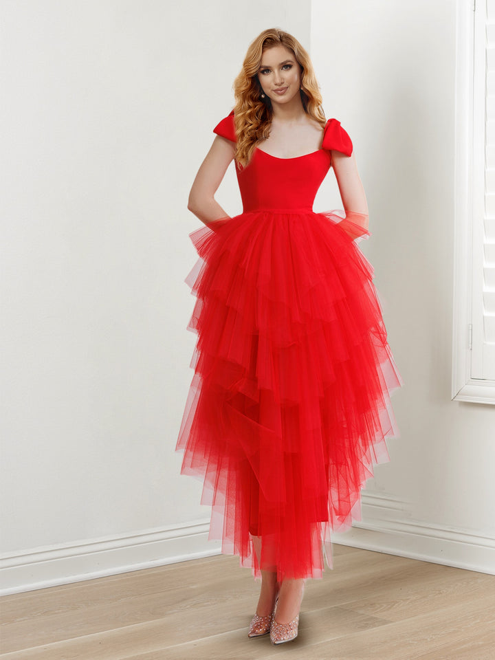 A-Line/Princess Strapless Sweetheart Sleeveless Floor-length Long Prom Dresses Whit Ruffles