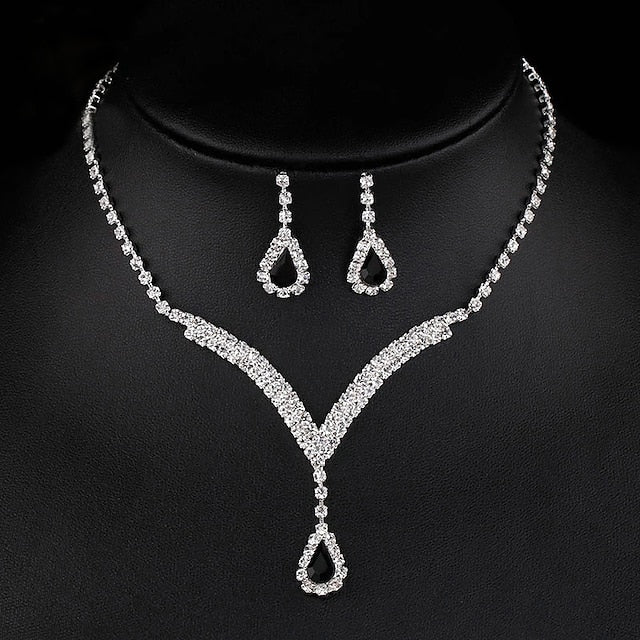 1 set Bridal Jewelry Sets For Women's Party Formal Rhinestone Alloy Chandelier