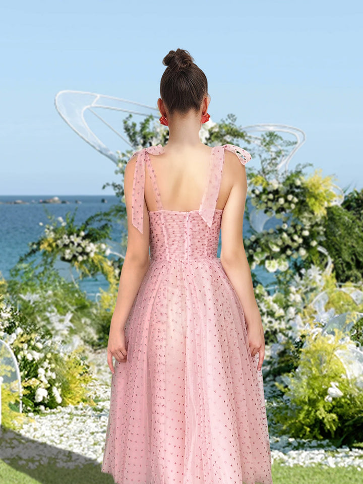 A-Line/Princess Straps Sleeveless Long Formal Prom Dresses