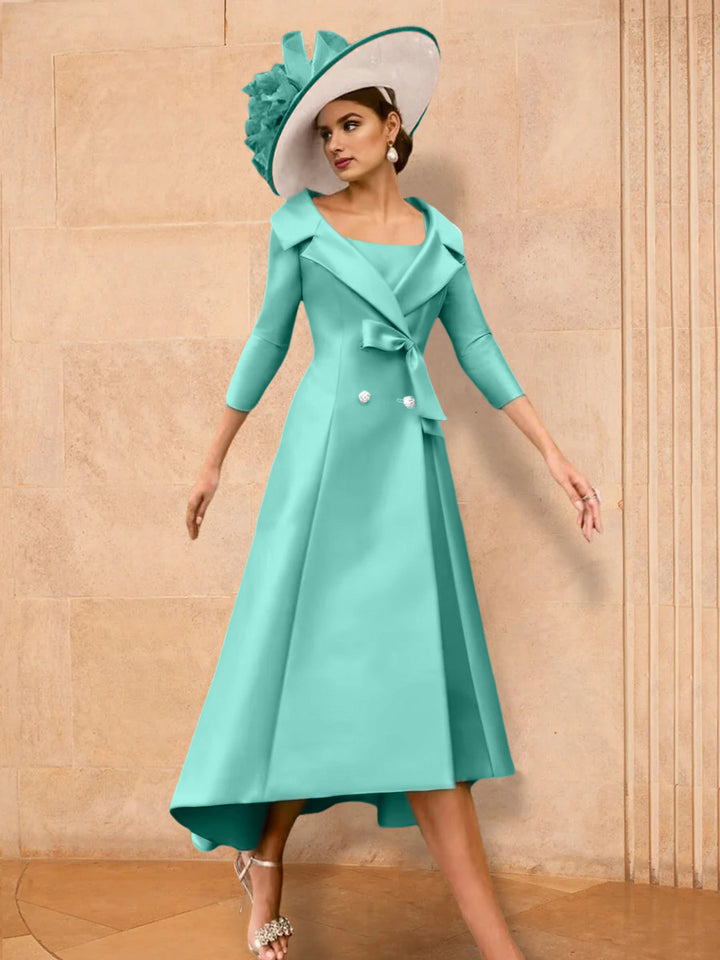 A-Line/Princess Long Sleeves Mother of the Bride Dresses with Bowknot