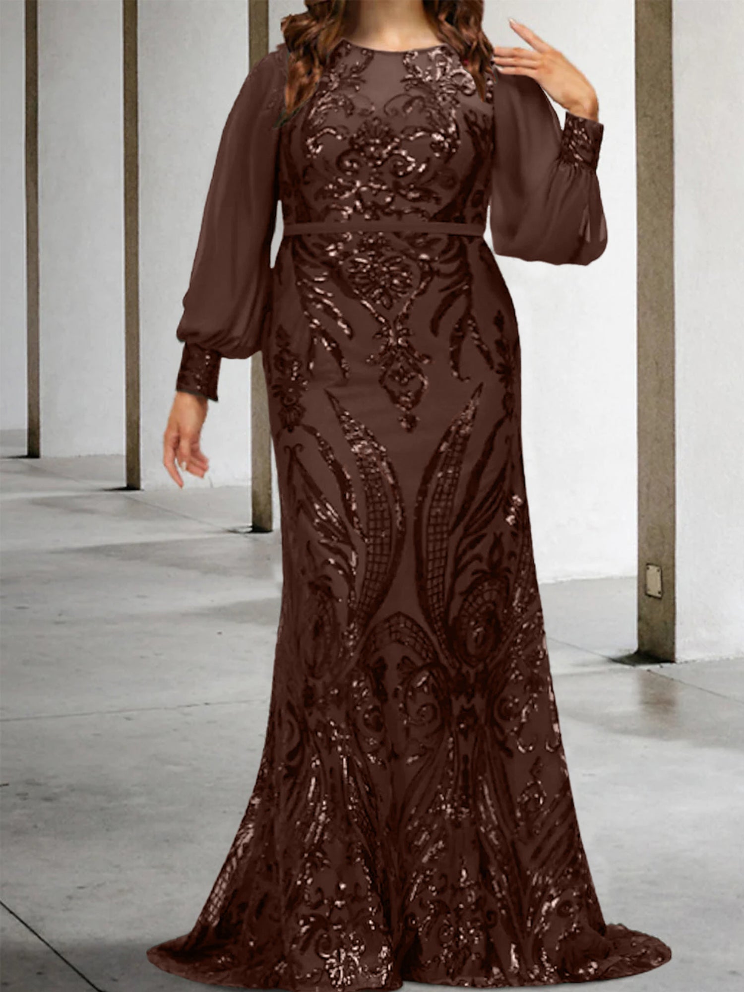 Sheath/Column Mother of the Bride Dresses with Sequins - Mondressy