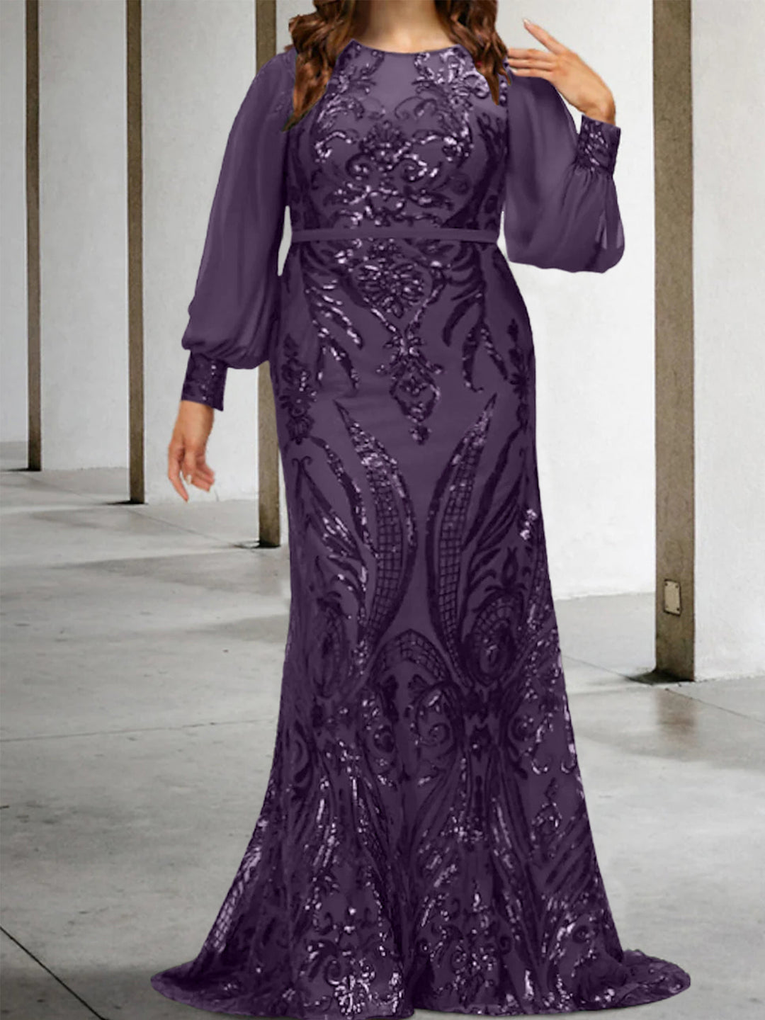Sheath/Column Mother of the Bride Dresses with Sequins Burgundy Sheath/Column Mother of the Bride Dresses with Sequins Burgundy