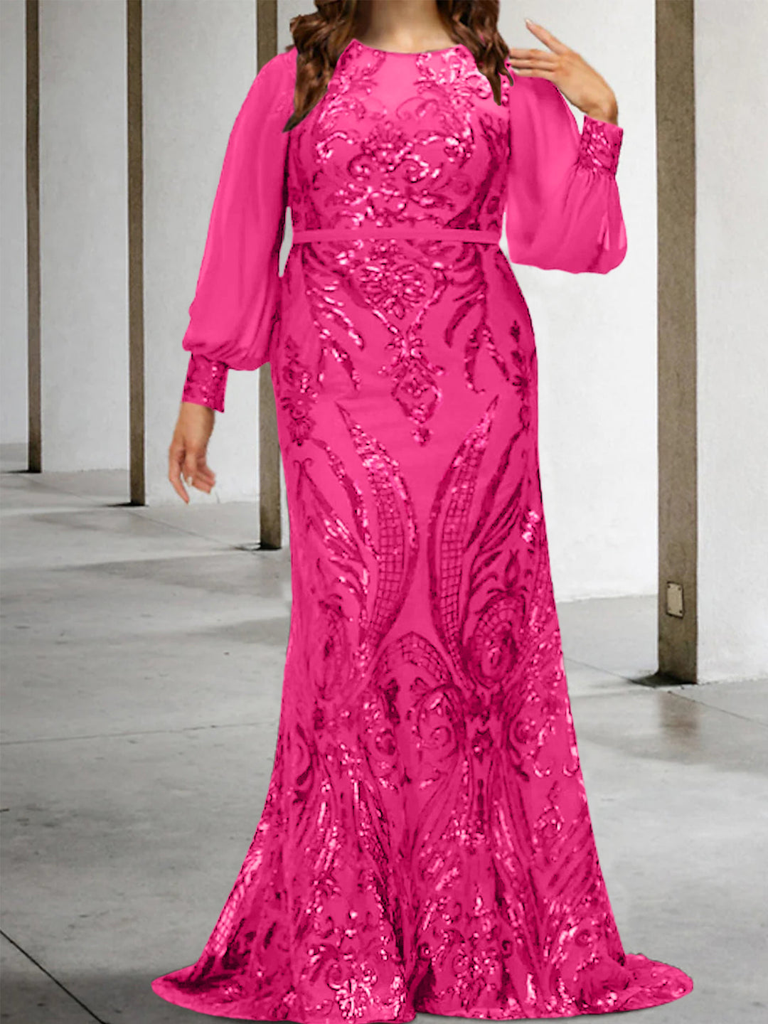 Sheath/Column Mother of the Bride Dresses with Sequins - Mondressy Sheath/Column Mother of the Bride Dresses with Sequins - Mondressy