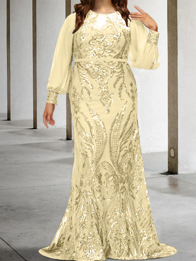 Sheath/Column V-Neck Ankle-Length Plus Size Mother of the Bride Dresses with Jacket & Sequins Beading
