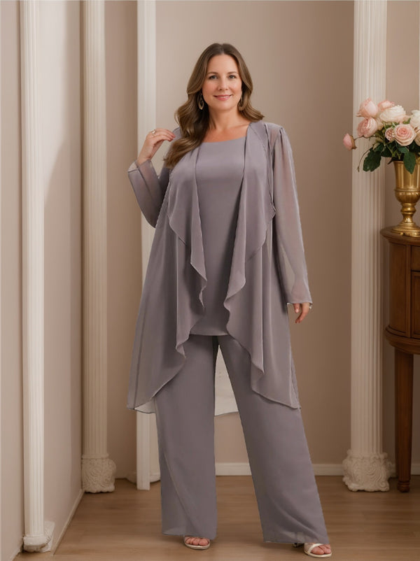 Chiffon Mother of the Bride Pantsuits with Jacket