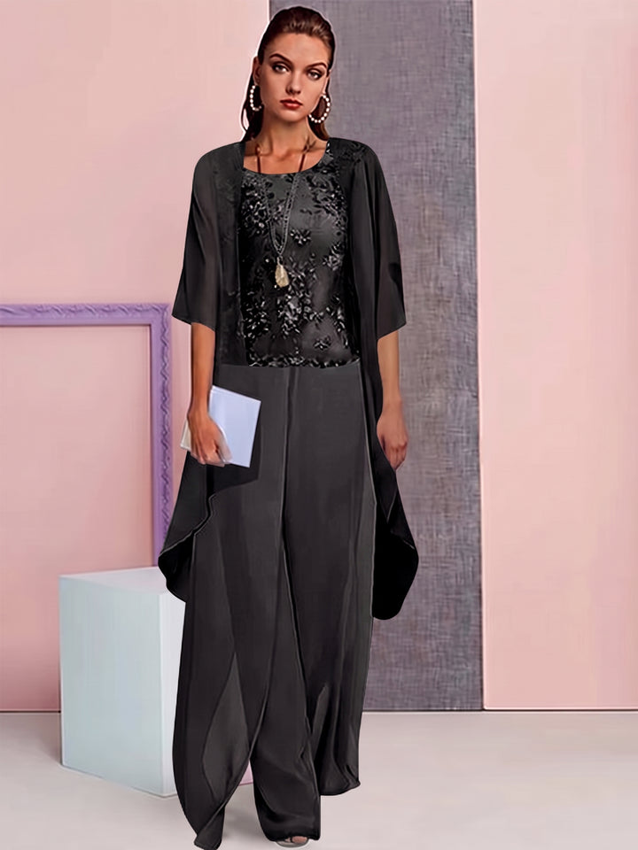 Chiffon Mother of the Bride Pantsuits with Jacket