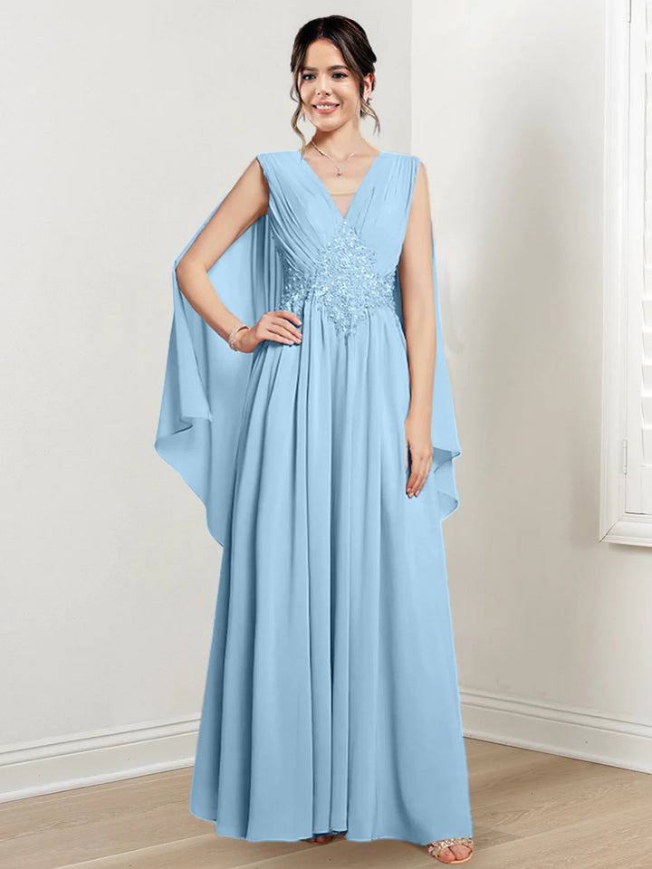 A-Line/Princess V-Neck Floor-Length Mother of the Bride Dresses