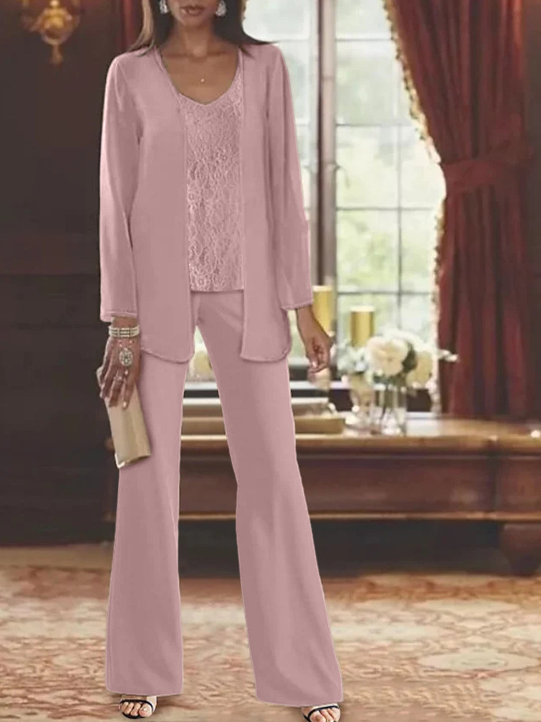 Bride Formal Pant Suits For A Wedding Chiffon Mother Of The Bride Pantsuits With Jacket Bride Formal Pant Suits For A Wedding Chiffon Mother Of The Bride Pantsuits With Jacket