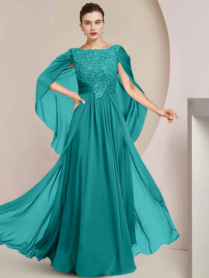 A-Line/Princess Scoop Floor-Length Mother of the Bride Dresses