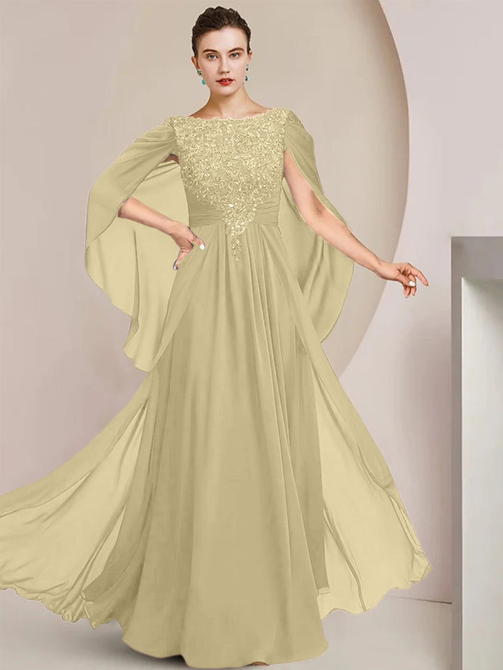 A-Line/Princess Scoop Floor-Length Mother of the Bride Dresses