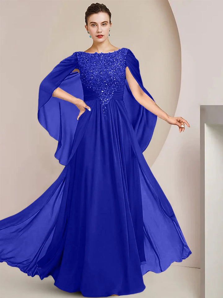 A-Line/Princess Scoop Floor-Length Mother of the Bride Dresses