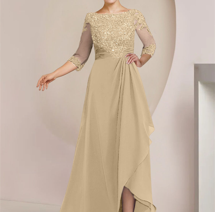 A-Line/Princess Scoop Floor-Length Mother of the Bride Dresses