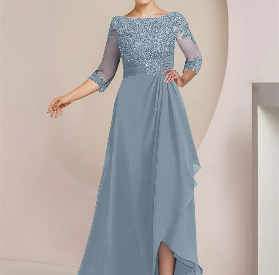 A-Line/Princess Scoop Floor-Length Mother of the Bride Dresses