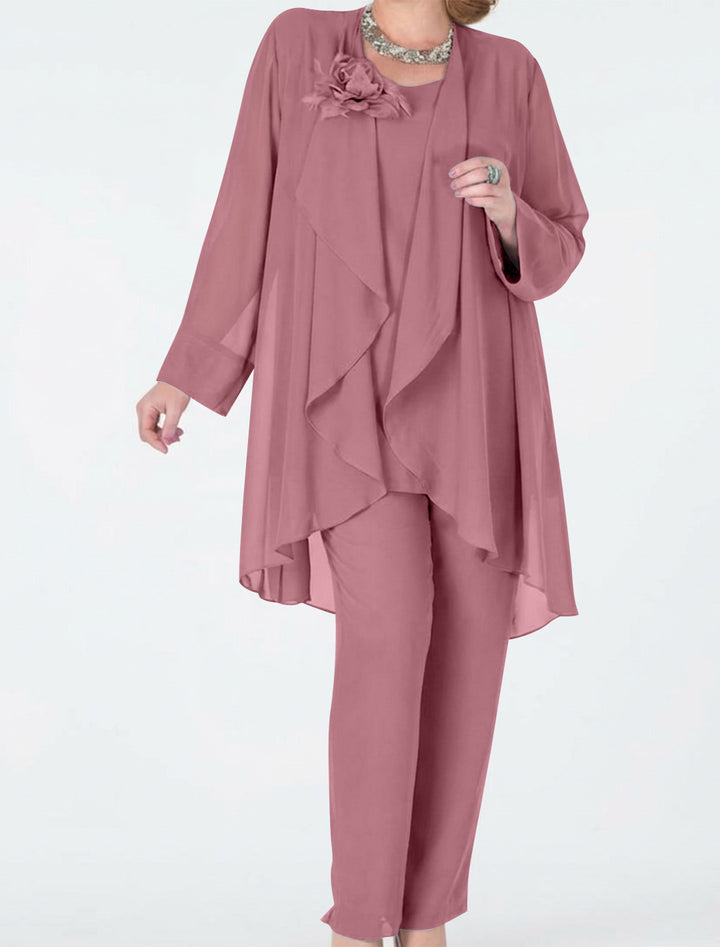 Chiffon Mother of the Bride Pantsuits with Jacket