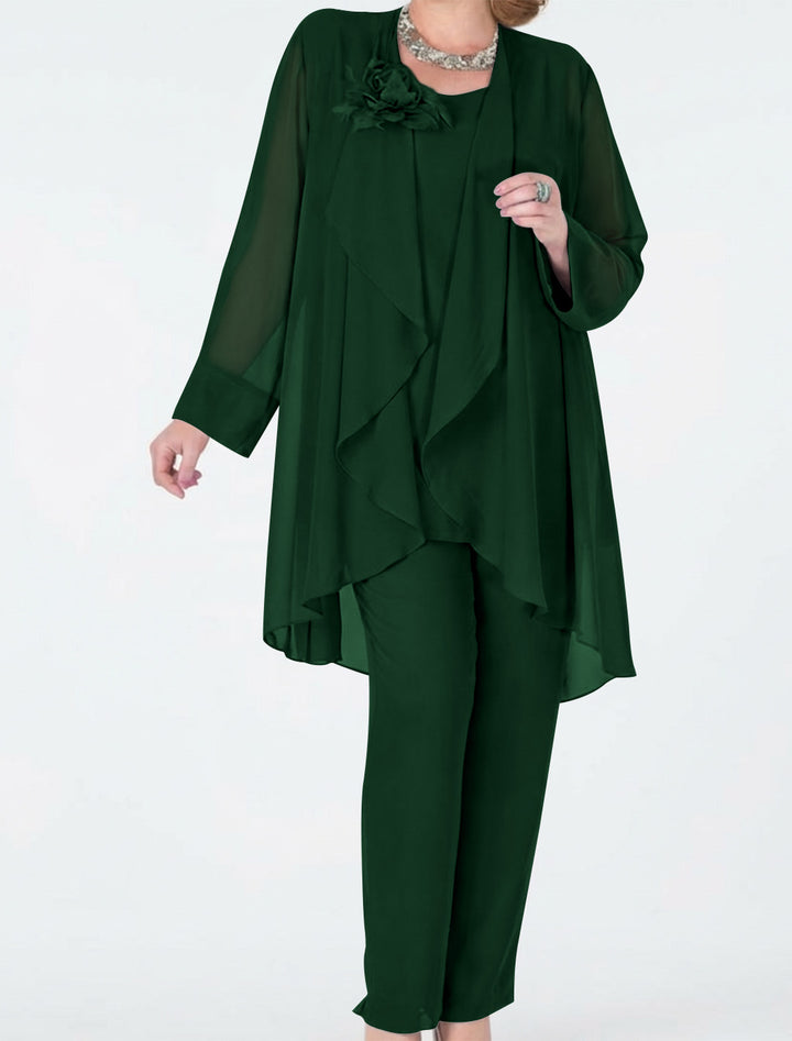 Chiffon Mother of the Bride Pantsuits with Jacket