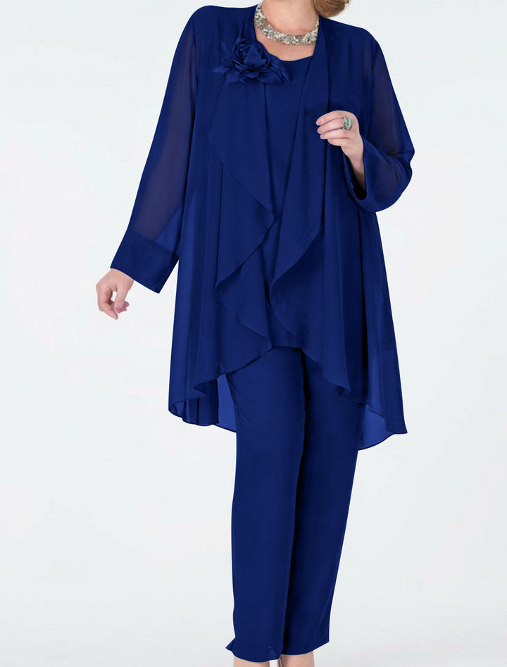 Chiffon Mother of the Bride Pantsuits with Jacket